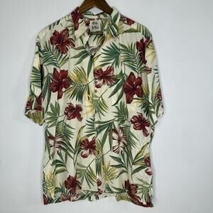 Pau Hana Hawaiian Shirt Mens XL Floral Tropical Button Up Vacation Aloha